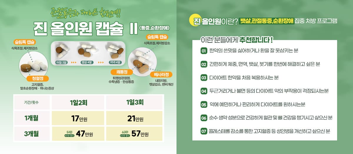 진 올인원 캡슐 II 안내