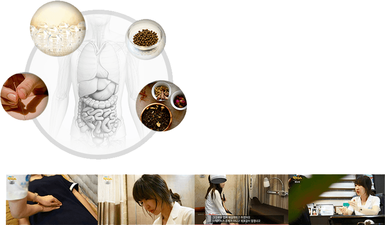 진한의원 방송 캡처 및 설명 그래픽