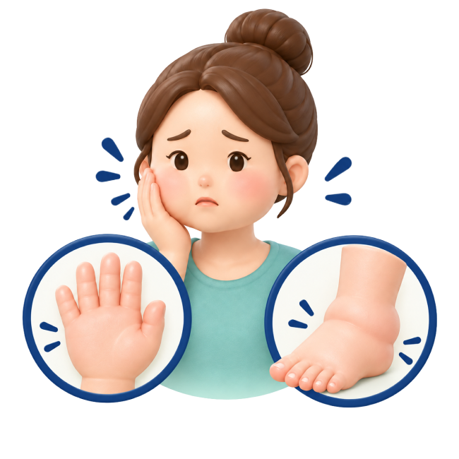 순환 저하와 부종
